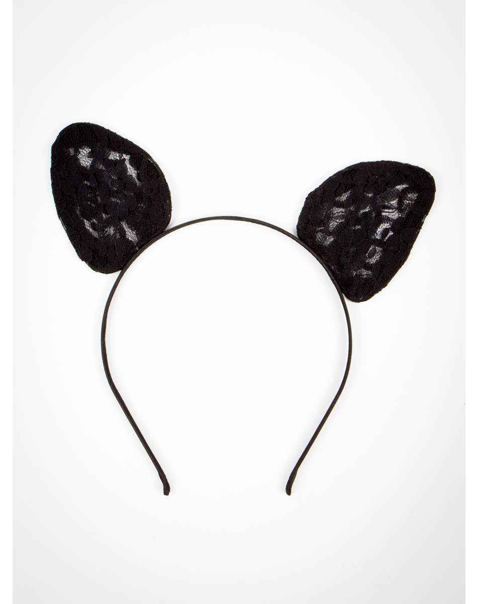 Cat Ear And Bow Metallic Headband